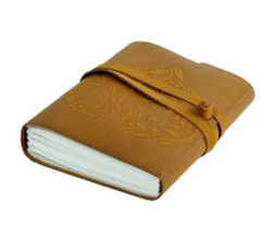 Leather Journal Diary with Premium Antique String Closure vintage Journal handmade 200 pages white unruled|travel Diary|personal journal -9
