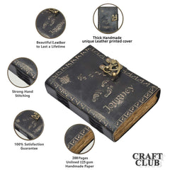 Genuine Leather Diary | Vintage Handmade Leather Journal | Premium Antique String Closure | 200 Handmade Deckle Edge Antique Pages -1