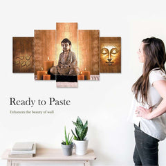 Set of Five MDF Framed 3D Wall Painting for Home Decoration, Big Size Painting for Living Room, Bedroom (17x30 inches)WE 1