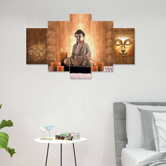 Set of Five MDF Framed 3D Wall Painting for Home Decoration, Big Size Painting for Living Room, Bedroom (17x30 inches)WE 1