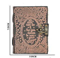 Genuine Leather Diary | Vintage Handmade Leather Journal | Premium Antique String Closure | 200 Handmade Deckle Edge Antique Pages -1