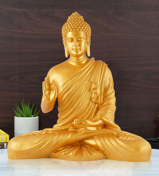 Gautam Buddha Statue Showpiece Idol Figurine for Feng Sui, Vastu, Home Decor, Office, Diwali, Gifting, Living Room, Bedroom, Study Table -27