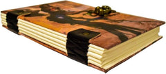 Handmade Printed Cardboard Journal Diary with Buckle Lock Unruled 200 Pages Notepad Personal Diaries for Men and Women -1