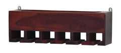 Premium Dark Red Mahagony Wood Wall Mounted Mini Bar Shelf