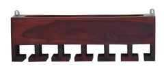 Premium Dark Red Mahagony Wood Wall Mounted Mini Bar Shelf