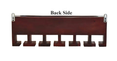 Premium Dark Red Mahagony Wood Wall Mounted Mini Bar Shelf