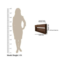 Designer Modish Look Backlit MDF Mini Bar Shelf in Walnut Finish