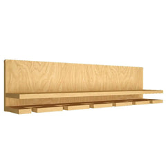 Aesthetic Backlit Look MDF Wooden Mini Bar Shelf in Light Oak Finish