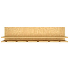 Aesthetic Backlit Look MDF Wooden Mini Bar Shelf in Light Oak Finish