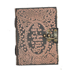 Genuine Leather Diary | Vintage Handmade Leather Journal | Premium Antique String Closure | 200 Handmade Deckle Edge Antique Pages -1
