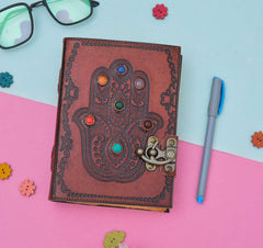 Genuine Leather Diary | Vintage Handmade Leather Journal | Premium Antique String Closure | 200 Handmade Deckle Edge Antique Pages -1