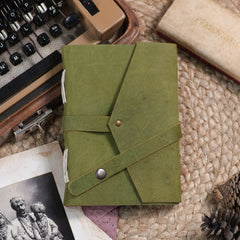 Vintage Leather Journal Diary with Belt