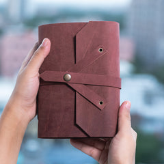 Vintage Leather Journal Diary with Belt