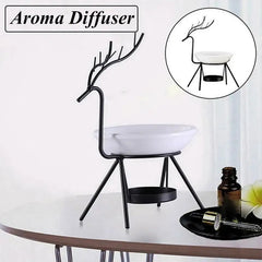 🦌 Majestic Deer Burners – Aromatherapy Diffuser, Oil Burner & Candle Holder (Black & White)