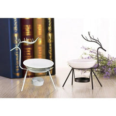 🦌 Majestic Deer Burners – Aromatherapy Diffuser, Oil Burner & Candle Holder (Black & White)