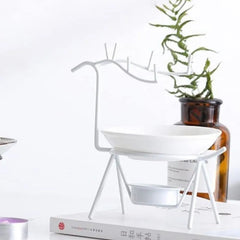 🦌 Majestic Deer Burners – Aromatherapy Diffuser, Oil Burner & Candle Holder (Black & White)
