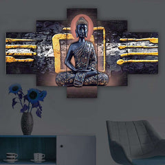 Set of Five MDF Framed 3D Wall Painting for Home Decoration, Big Size Painting for Living Room, Bedroom (17x30 inches)WE 1