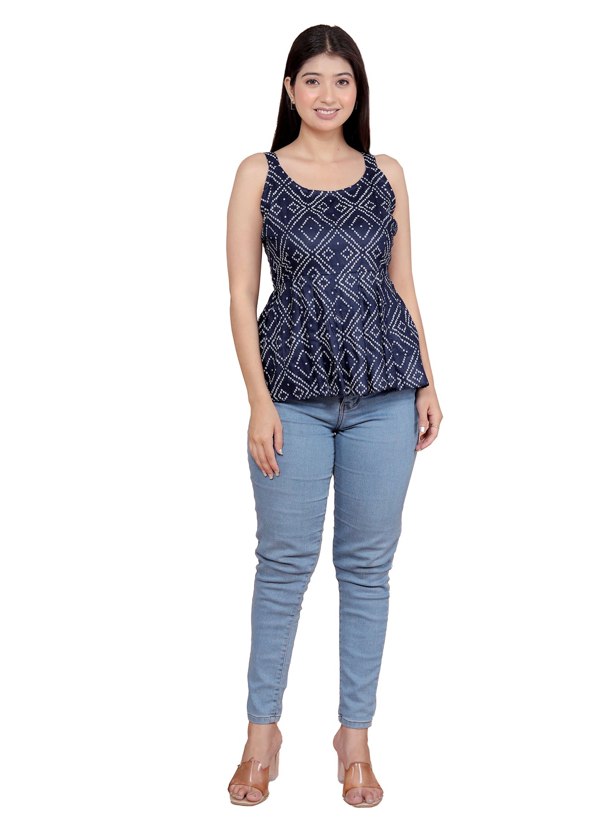 Elegant Sleeveless Cotton Kurti - TP17