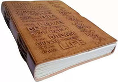 Vintage Handmade Genuine Leather Journal | Premium Antique button Closure | 200 Handmade White Pages -1