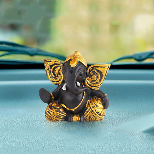 Ganesha Statue Showpiece Idol Shriganesh Bhagwan Murti / Home, Office Decor / Car Dashboard Ganpati / Lord Vinayaka Statue God of Luck & Success Sculpture / Gift Items -05