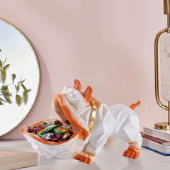 Decoration Cool Bear Showpiece for Home Shelves Decor Item, Home Kitchen Decor,Office Decor,Resin, Multifunctional,Phone,Wallets-Unique Shelf & Tabletop Decoration (Grey)