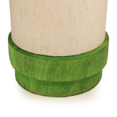 35.6 cm Wooden Lamp Green