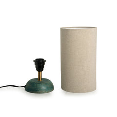 'Faraday' Round Table Lamp In Mango Wood (33 cm)
