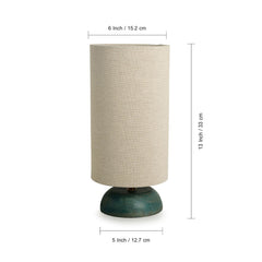 'Faraday' Round Table Lamp In Mango Wood (33 cm)