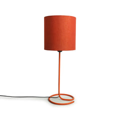 'Orange Coiled' Handcrafted Table Lamp In Iron (45.7 cm)