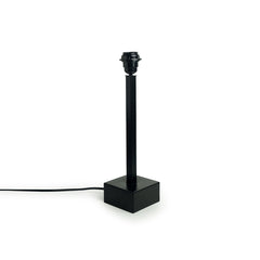 'Greyed Chevrons' Handcrafted Table Lamp In Iron (45.7 cm)
