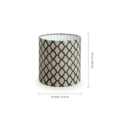 'Moroccan Navy' Handcrafted Table Lamp In Mango Wood & Steel (45.7 cm)