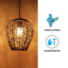 'Glamorous Mesh' Pendant Lamp In Iron (20.3 cm, Matte Finish)