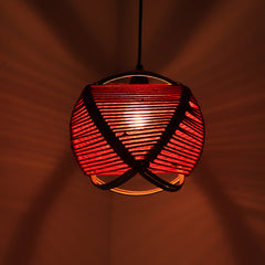 Jute Goblet' Pendant Lamp In Iron (20.3 cm | Matte Finish)