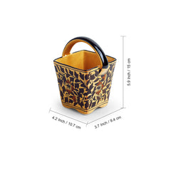 'Mughal Floral' Hand-painted Ceramic Cutlery & Stationery Holder