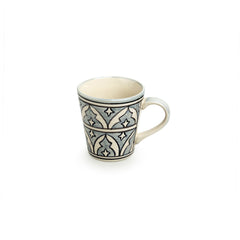 Arabian Nights' Hand-Painted Ceramic Tea & Coffee Mugs (Set of 2 | 240 ML | Microwave Safe)