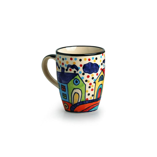 'The Hut Jumbo Cuppas' Hand-Painted Mug In Ceramic (270 ML, Microwave Safe)
