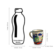 'The Hut Jumbo Cuppas' Hand-Painted Mug In Ceramic (270 ML, Microwave Safe)
