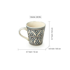 'Arabian Nights' Hand-Painted Ceramic Tea & Coffee Mug (240 ML, Microwave Safe)