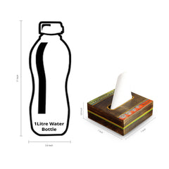 'Woody Hues' Warli Hand-Painted Napkin Holder