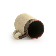 'Cocoa Rims' Studio Pottery Tea & Coffee Mugs In Ceramic (Set Of 2)