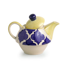 'The Kette-Cup' Moroccan Handpainted Tea Set In Ceramic