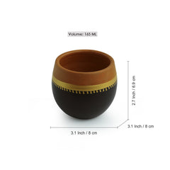 'Terra-Sips' Hand-Painted Kullads In Earthen Terracotta (Set Of 4)