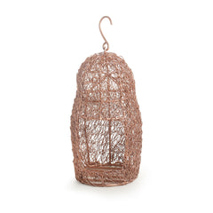 Golden Abstract Tea-Light Holder – Handcrafted Hanging Iron Decor