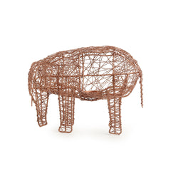 🐘 The Elephant Mesh – Handwoven Copper-Finish Tea-Light Holder