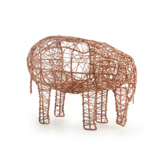 🐘 The Elephant Mesh – Handwoven Copper-Finish Tea-Light Holder