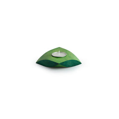 💚 Handcrafted Heera-Shaped Tea-Light Holder in Light Green