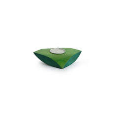 💚 Handcrafted Heera-Shaped Tea-Light Holder in Light Green