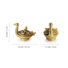 🕊️ Handcrafted Brass Swan Diffuser & Incense Burner – Antique Finish