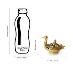 🕊️ Handcrafted Brass Swan Diffuser & Incense Burner – Antique Finish