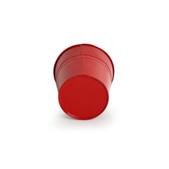 The Red Bucket' Wall Planter Pot With Curved Holder In Galvanized Iron